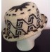 Thick Hand Woven Derby Round Bucket Hat Rolled Rim White Black Unique Design  eb-92583805
